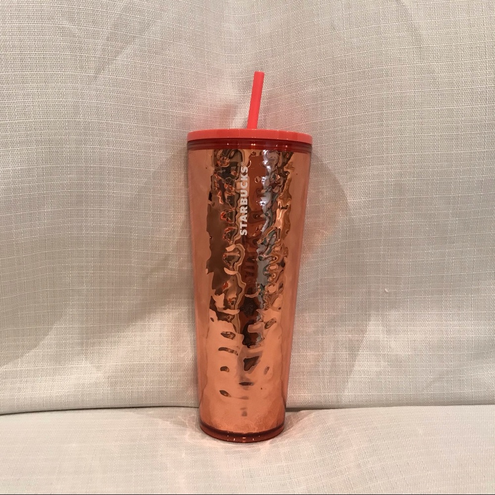 Starbucks 2019 Rose Gold Mirror Hammered Tumbler